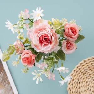 MW55747 Букет од вештачко цвеќе роза евтини празнични украси
