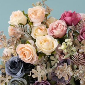 MW55748 Bouquet di fiori artificiali Rosa Fiori di seta di alta qualità