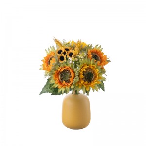 GF13396 namų puošmena Saulėgrąžų puokštė Graži kompozicija dirbtinė gėlė