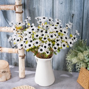 YC1107 Gerber Pequena Margarida Branca Flor Artificial Primavera Flores Silvestres Falso para Decoração de Casamento Decoração de Casa