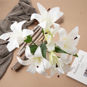 DY1-4730 Buqetë me lule artificiale zambak Dekoratë për festë me dizajn të ri