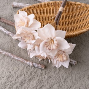 CL77521 Artificial Flower Bouquet Daffodil အရည်အသွေးမြင့် မင်္ဂလာပွဲစင်တာများ
