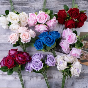 CL86501 Bouquet Bunga Buatan Mawar Kualitas Tinggi Latar Belakang Dinding Bunga