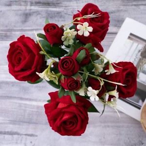 CL86503 Вештачки цвет Букет роза Трговија на големо свадба централни парчиња