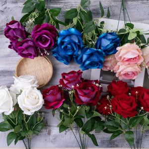CL86504 Bouquet Bunga Tiruan Rose Hot Selling Hiasan Perkahwinan Taman