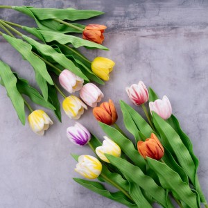 MW08518 Umelý kvetinový tulipán Realistické dekoratívne kvety a rastliny