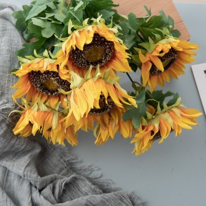 DY1-2192 Artificial Flower Bouquet Sunflower Realistic Party Decoration