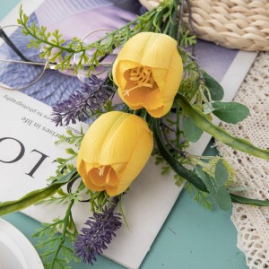 DY1-3609 Buchet de flori artificiale Fabrica de lalele Vânzare directă Aprovizionare pentru nuntă