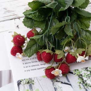 DY1-3610 Plantă cu flori artificiale, căpșuni, decorație realistă de petrecere