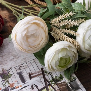 DY1-4581 Bó hoa nhân tạo Ranunculus Trang trí đám cưới trong sân vườn phổ biến