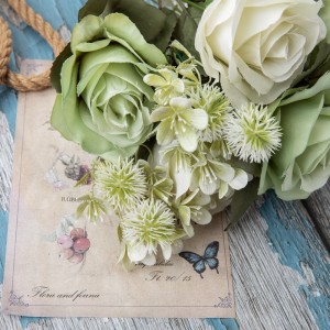 ДИ1-4598 Букет од вештачког цвећа, ружа, реалистична централна дела за венчање