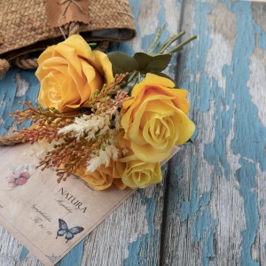 DY1-4599 Bouquet Flower Artificial Rose Decoration Wedding Cheap