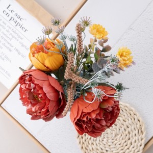 Bouquet de fleurs artificielles pivoines, décoration de mariage, offre spéciale, DY1-6412