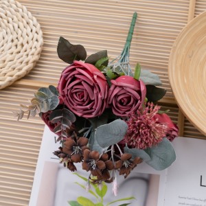 DY1-6414 Flower Artificial Bouquet Rose Babban ingancin furen ado
