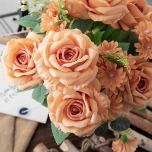 MW55729 مصنوعی پھولوں کا گلدستہ گلاب نئے ڈیزائن کی شادی کی فراہمی