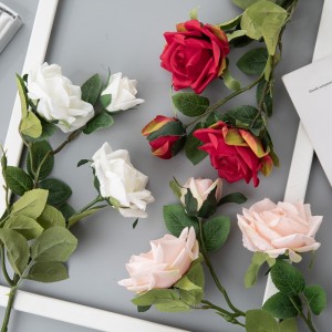 MW69504 Flor Artificial Rosa Decoração de Casamento de Venda Quente