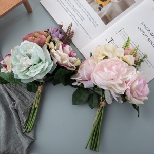 DY1-3251 Bouquet di fiori artificiali Rosa Fiori di seta realistici