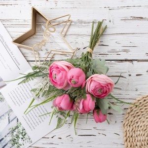 DY1-3619 művirág csokor Ranunculus Kiváló minőségű esküvői díszek