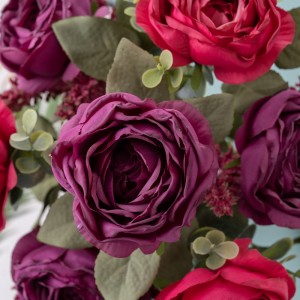 DY1-4539 Artificial Flower Bouquet Rose Ionad pòsaidh àrd-inbhe