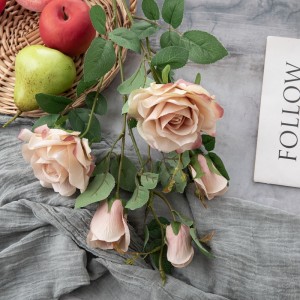 DY1-5719 פרח מלאכותי ורד במפעל מכירה ישירה מרכזי חתונה