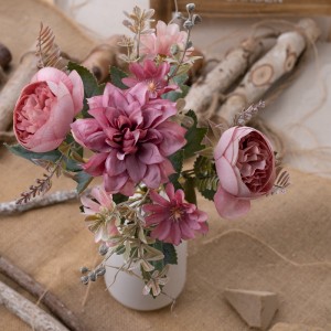MW55746 Ramo de flores artificiales Dalia Flores y plantas decorativas vendedoras calientes