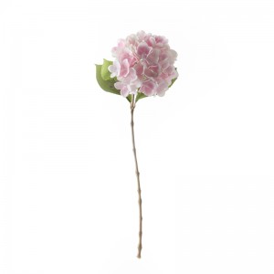 MW18505 Hortensia artificial de tacto real, rama única, flores e plantas decorativas de novo deseño