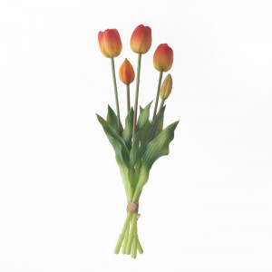 MW18507 Fagogo Moni Pa'i E lima ulu Tulip Bouquet Umi 40cm Fuafua Fou teuteu Pati
