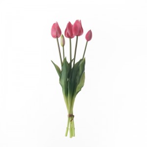 MW18508 Artificial Five-headed Tulip Bunch Real Touch Length 45cm Hot Selling Decorative Flower