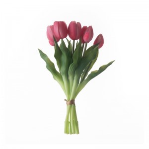 MW18509 Bouquet di tulipani artificiali a sette teste Real-touch Stelo corto Lunghezza 30 cm Fiore decorativo di vendita caldo
