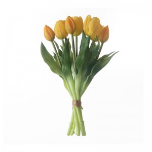 MW18509 Yopangira Mitu Isanu ndi iwiri Real-touch Tulip Bouquet Short Stem Utali 30cm Wotentha Wogulitsa Duwa Lokongoletsa