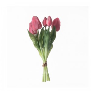 MW18510 Artificial Touch Real Buqetë me tulipan me pesë koka Dekorime dasmash në kopsht