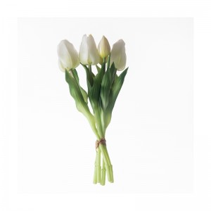 MW18510 Ramo de tulipanes artificiales de cinco cabezas con tacto Real, nuevo diseño, decoración de boda y jardín