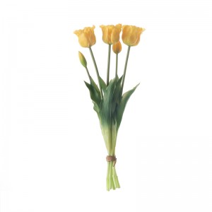 MW18511 Ram de tulipes oberts de cinc caps artificials Flors i plantes decoratives d'alta qualitat
