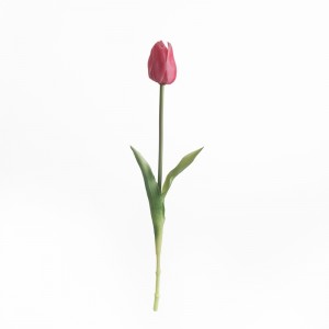 MW18512 ທຽມ tulip ສາຂາດຽວຄວາມຍາວ 46cm ທີ່ແທ້ຈິງສໍາຜັດຫຼາຍສີທີ່ຂາຍຮ້ອນດອກໄມ້ປະດັບ