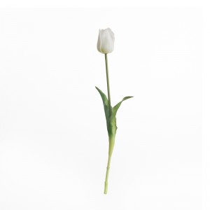 MW18512 Fad Meur Singilte Tulip Artificial 46cm Real Touch Ioma dhathan a ’reic teth flùr sgeadachaidh