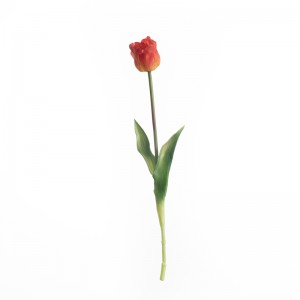 MW18513 mesterséges valódi érintéssel nyitott tulipán, egyszemélyes hosszúság 44 cm, új dizájn esküvői dekoráció
