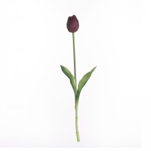 MW18514 Único Tulipa Comprimento Total 40 cm Real Touch Látex Flor Artificial Venda Quente Flor Decorativa