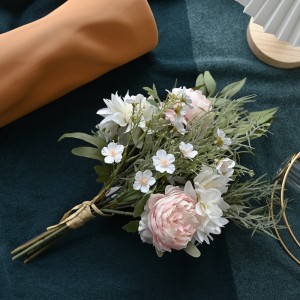 CF01066 Bouquet di rose dalia artificiali Nuovo design Bouquet da sposa per decorazione matrimonio da giardino