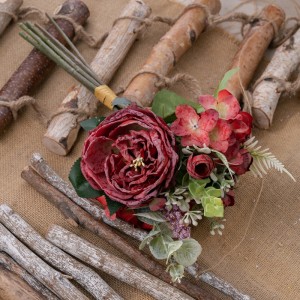 MW55749 Ramo de flores artificiales Rosa decoración realista de boda de jardín
