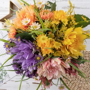 DY1-3290 Bukiet sztucznych kwiatów Dalia Wysokiej jakości dekoracje ślubne