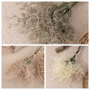 YC1083 Artificia Plant Bunch Plastic Artemisia Fog Long Handle for Wedding Home Hotel Office Decoration Plants