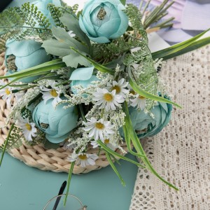 DY1-3619 Ramo de flores artificiales Ranunculus Centros de mesa de boda de alta calidad