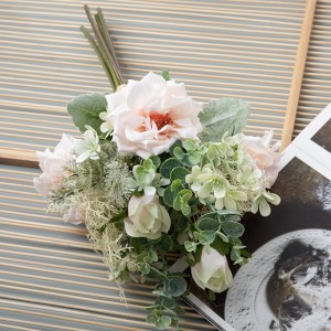 Bouquet de fleurs artificielles Rose, nouveau Design, décoration de mariage, DY1-3918