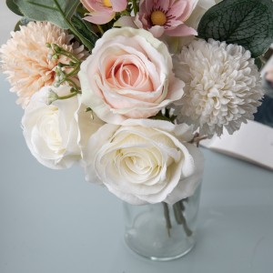 DY1-4042 Künstlicher Blumenstrauß Rose Beliebtes Hochzeitszubehör