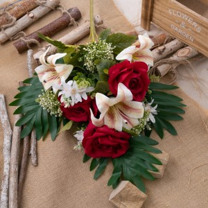 CL81502 Букет от изкуствени цветя Лилия Горещо продавана градинска сватбена украса