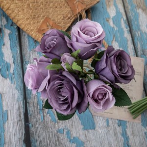 DY1-4549 Ανθοδέσμη τεχνητού λουλουδιού Τριαντάφυλλο Factory Άμεση πώληση Wedding Supply