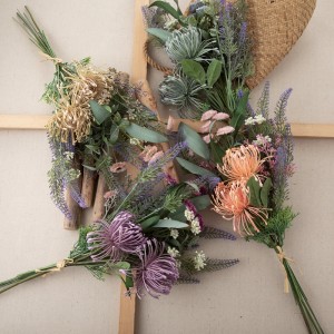 DY1-5420 Kunstig blomsterbukett Lavendel Hot Selger festdekorasjoner
