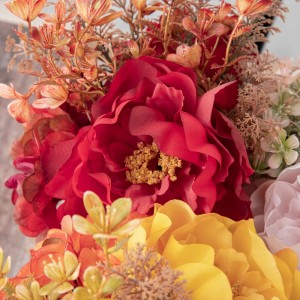 DY1-6157A Umelá kvetinová kytica Pivoňka Hot predajná svadobná dekorácia