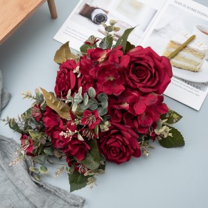 ЦЛ04504 Вештачки цветни букет ружа Позадина за зид високог квалитета