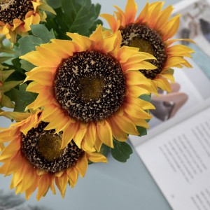ДИ1-2192 Букет вештачког цвећа, сунцокрет, реалистична декорација за забаву